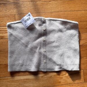 NWT American Eagle Outfitters Knitted Button-Up Tube Top